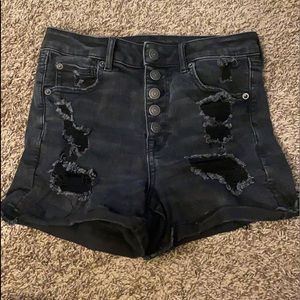 Distressed high waisted shorts